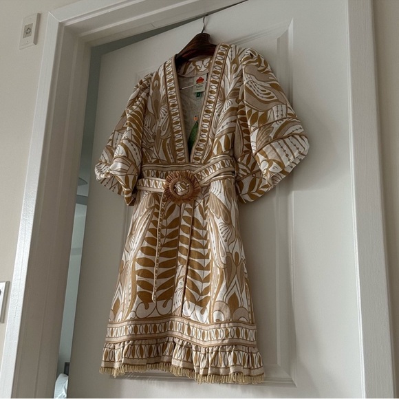 Farm Rio Off-White Lace Nature Mini Dress - Picture 5 of 7